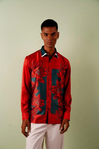 Crimson Bloom Shirt